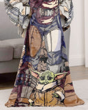 Northwest Star Wars: The Mandalorian Comfy Mando Youth Silk Touch Comfy Throw Blanket with Sleeves, 48" x, 48"