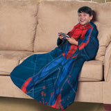 Northwest Spider-Man Spidey Webs Youth Silk Touch Comfy Throw Blanket with Sleeves, 48" x, 48"