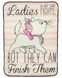 Disney Aristocats Marie Do Not Start Fights Micro Raschel Throw Blanket 46" x60"