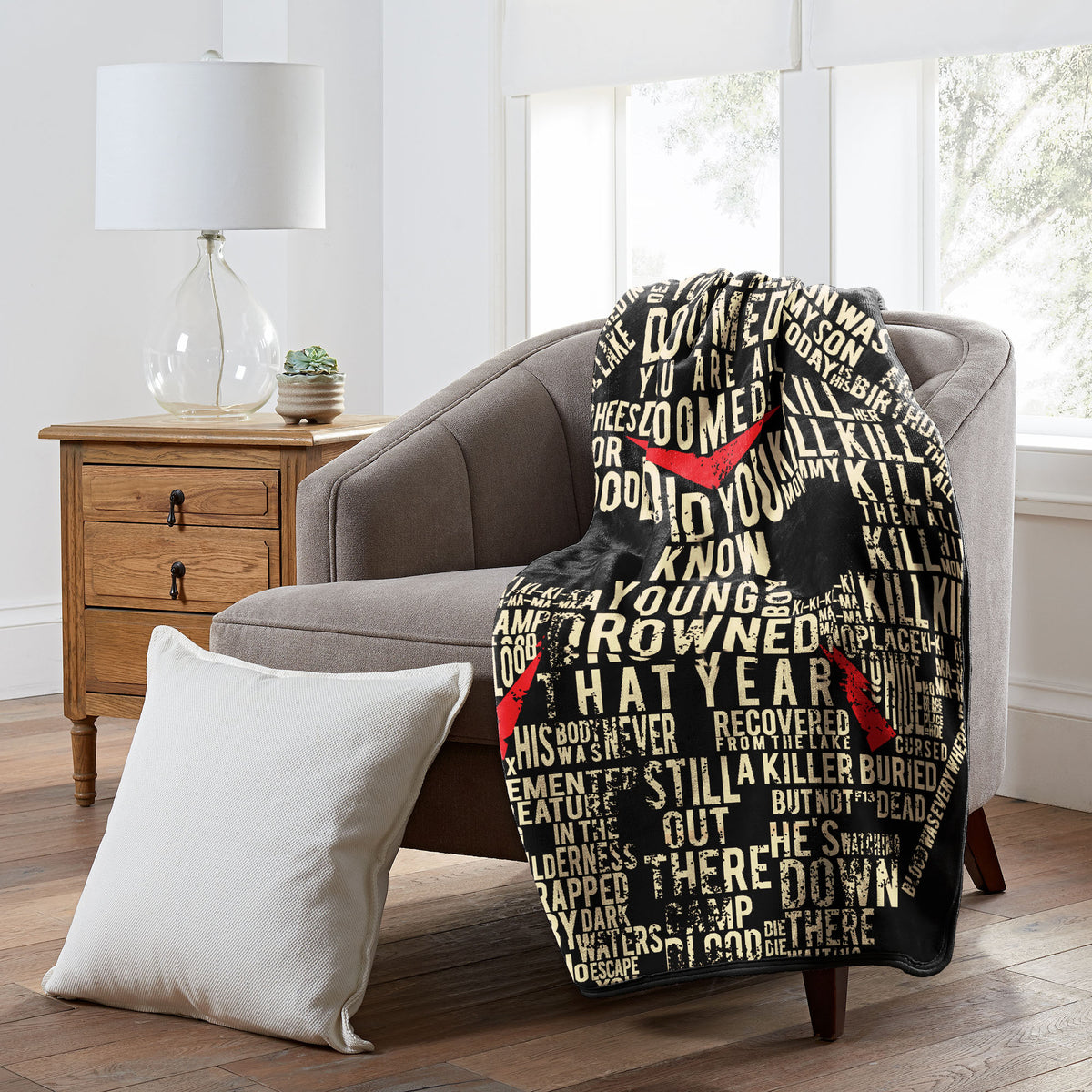 Friday The 13th Jason Vorhees Big Talker Micro Raschel Throw Blanket 46"x60"