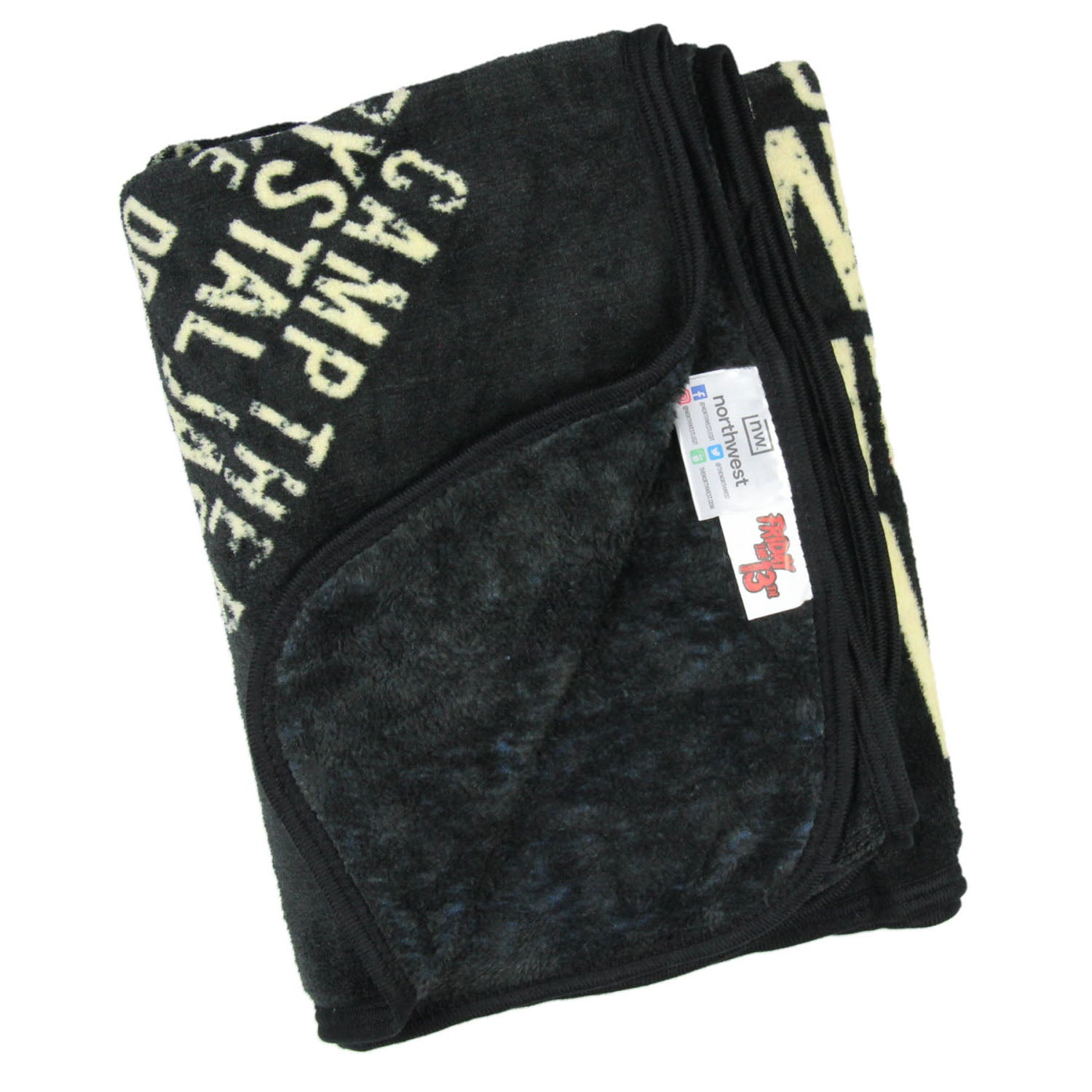 Friday The 13th Jason Vorhees Big Talker Micro Raschel Throw Blanket 46"x60"