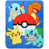 Pokemon Friends Evolve Micro Raschel Throw Blanket 48" x 60"