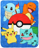 Pokemon Friends Evolve Micro Raschel Throw Blanket 48" x 60"
