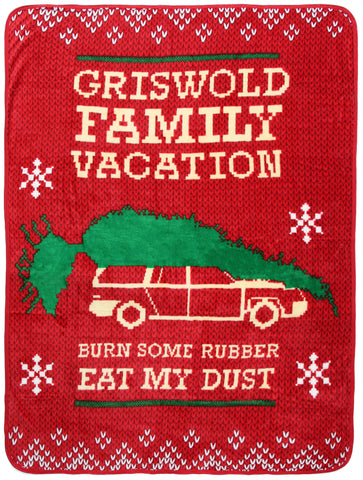 National Lampoon Christmas Vacation Griswold Family Tree Chopping Throw Blanket