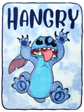 Disney Lilo & Stitch Hangry Stitch Micro Raschel Fleece Throw Blanket