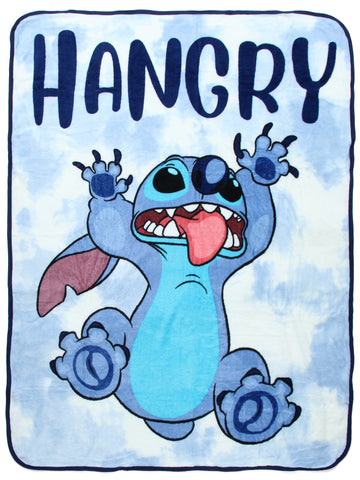 Disney Lilo & Stitch Hangry Stitch Micro Raschel Fleece Throw Blanket