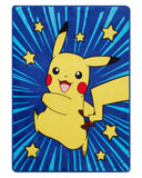 Pokemon Pikachu Light Beams and Stars Throw Blanket 46"x 60" Soft Fleece Blanket
