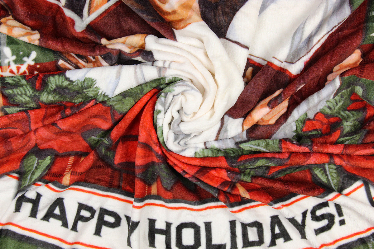 Star Wars Holiday Chorus Carolers Plush Throw Blanket 46" x 60" (117cm x 152cm)