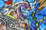 Disney Beauty And The Beast Stained Glass Castle Plush Throw Blanket 46' x 60'