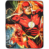 DC Comics The Flash Running Lightning Superhero Plush Throw Blanket 46' x 60'