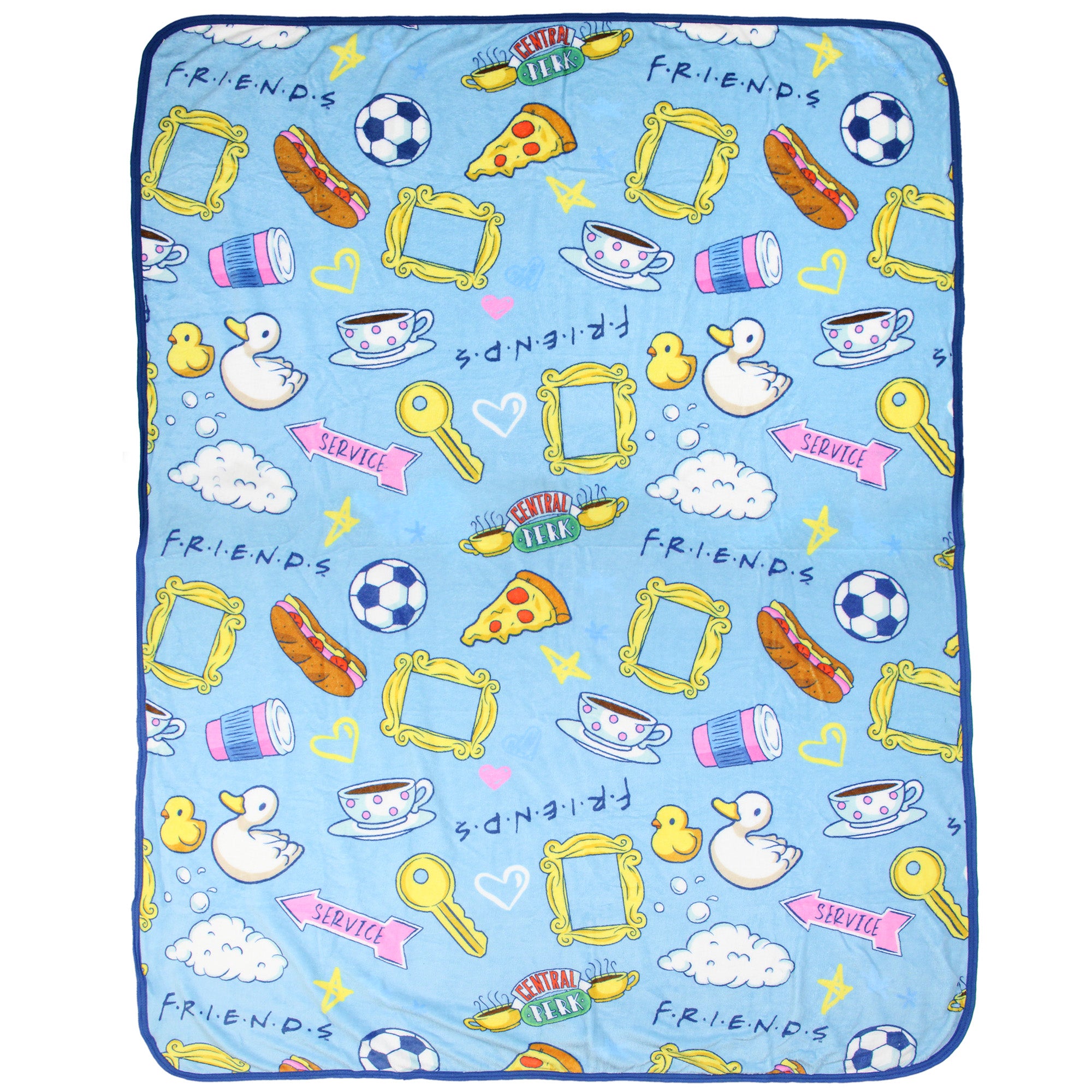 Friends TV Show Series s Allover Design Logo Plush Throw Blanket 46' x 60'