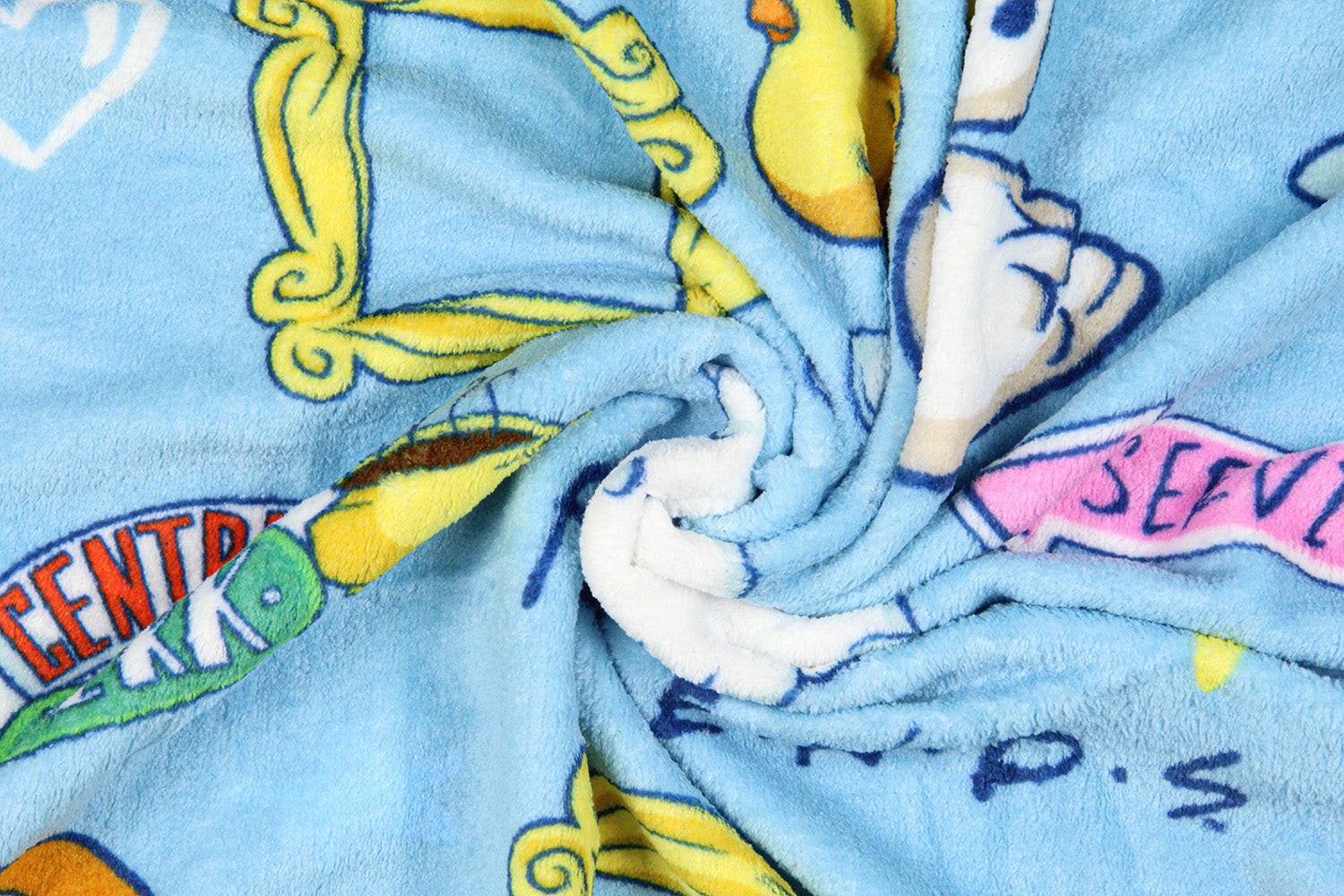 Friends TV Show Series s Allover Design Logo Plush Throw Blanket 46' x 60'