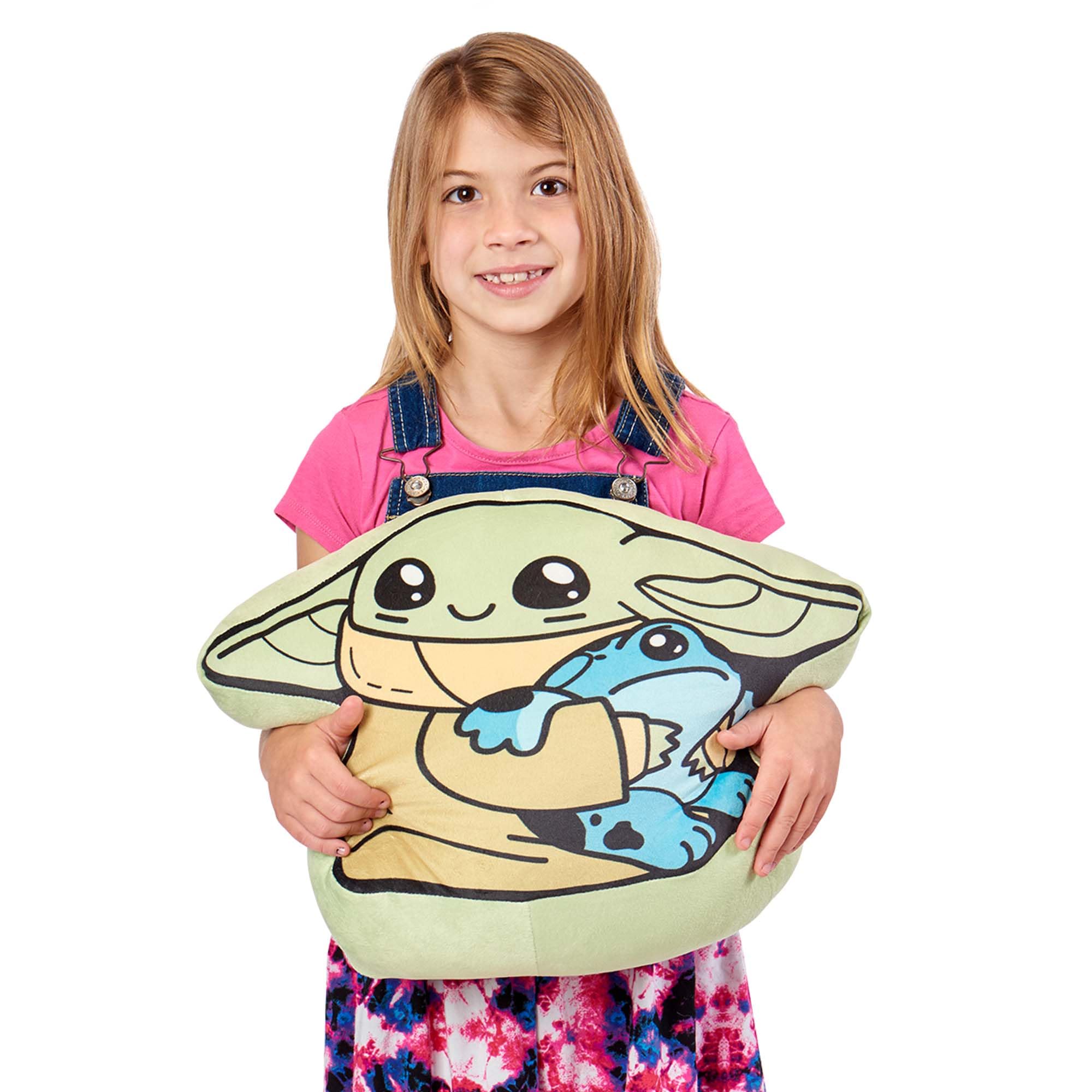 Star Wars The Mandalorian Frog Friends Soft Plush Travel Cloud Pillow