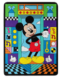 Northwest Mickey Mouse Micro Raschel Throw Blanket, 46" x 60", Funhouse Games