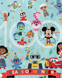 Northwest Disney 100 Silk Touch Throw Blanket, 50" x 60", Years of Wonder