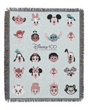 Northwest Disney 100 Woven Tapestry Throw Blanket, 48" x 60", Celebrate Friends