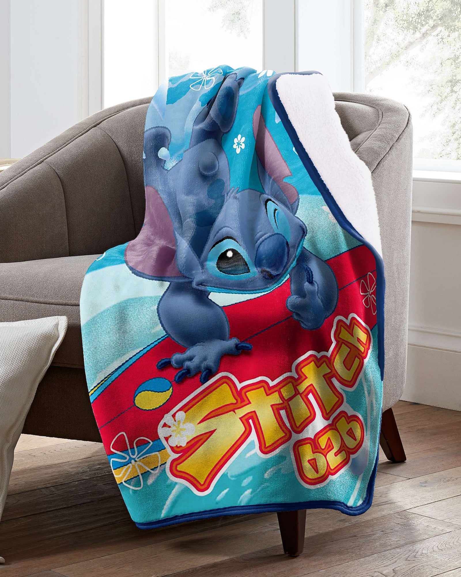 Disney Sitich Blanket Stitch 626 Double Sided Silk Touch Lap Blanket 46" x 60"