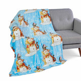 Northwest Winnie The Pooh Silk Touch Throw Blanket, 50" x 70", Winter Hugs