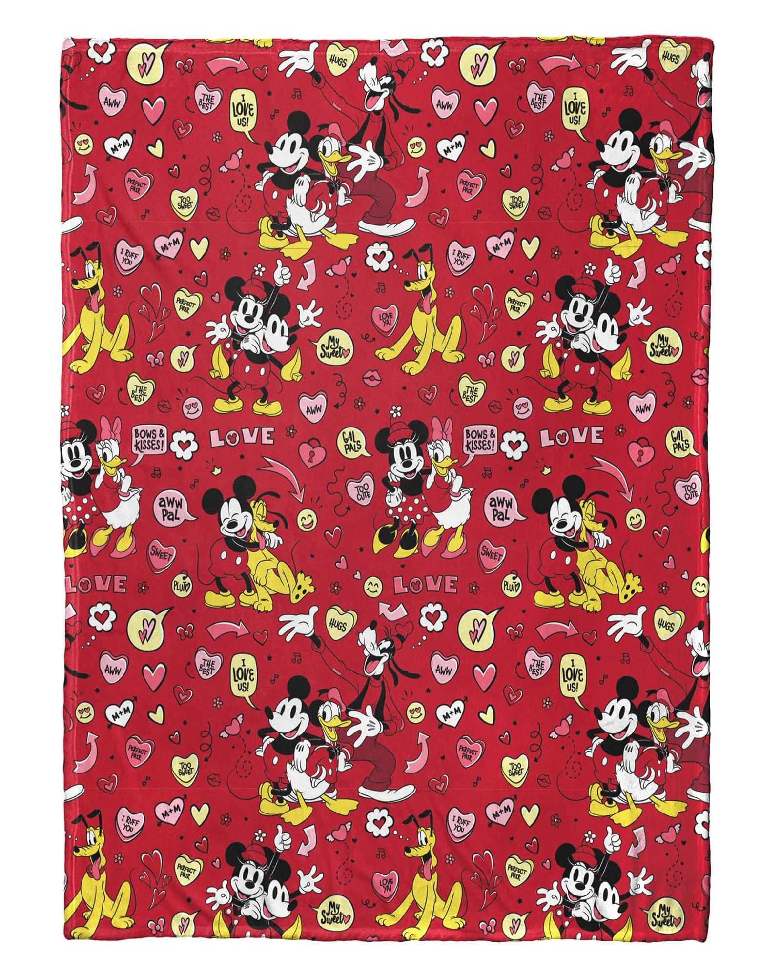 Northwest Mickey Mouse Silk Touch Throw Blanket, 50" x 70", I Love Us