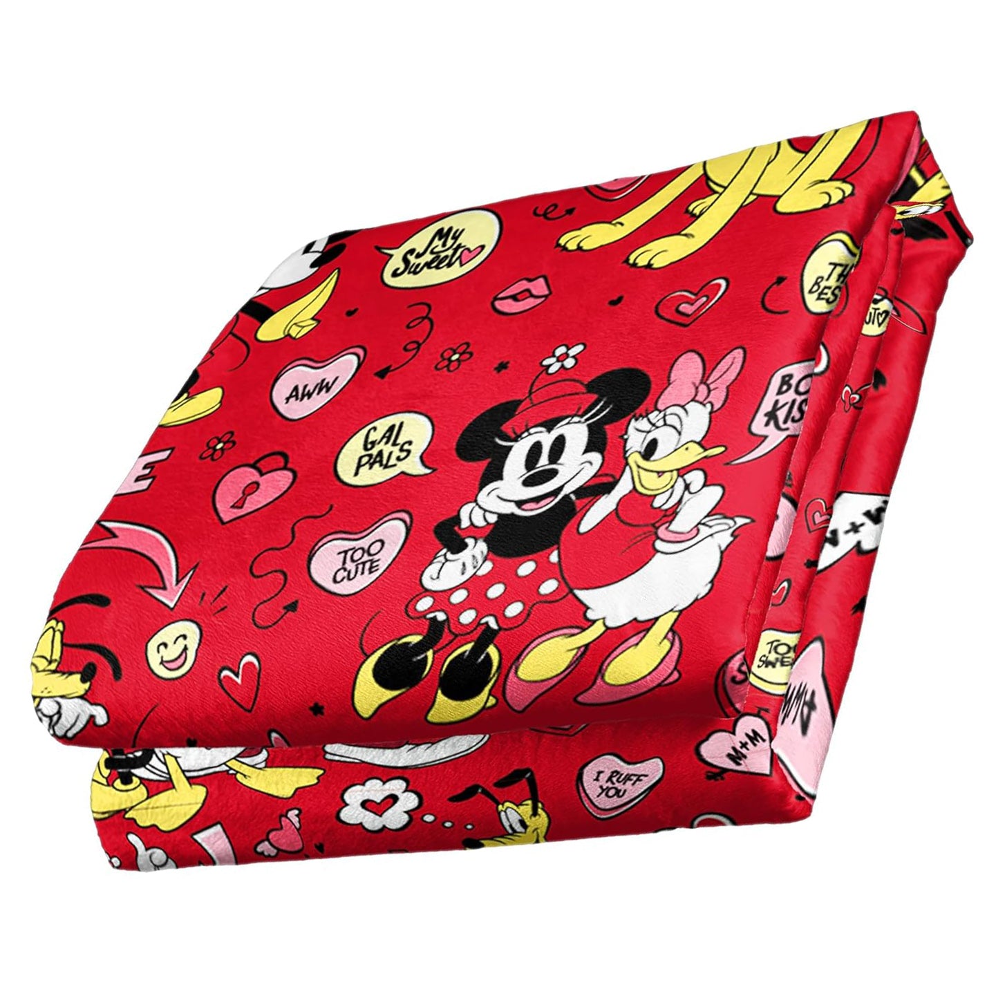 Northwest Mickey Mouse Silk Touch Throw Blanket, 50" x 70", I Love Us