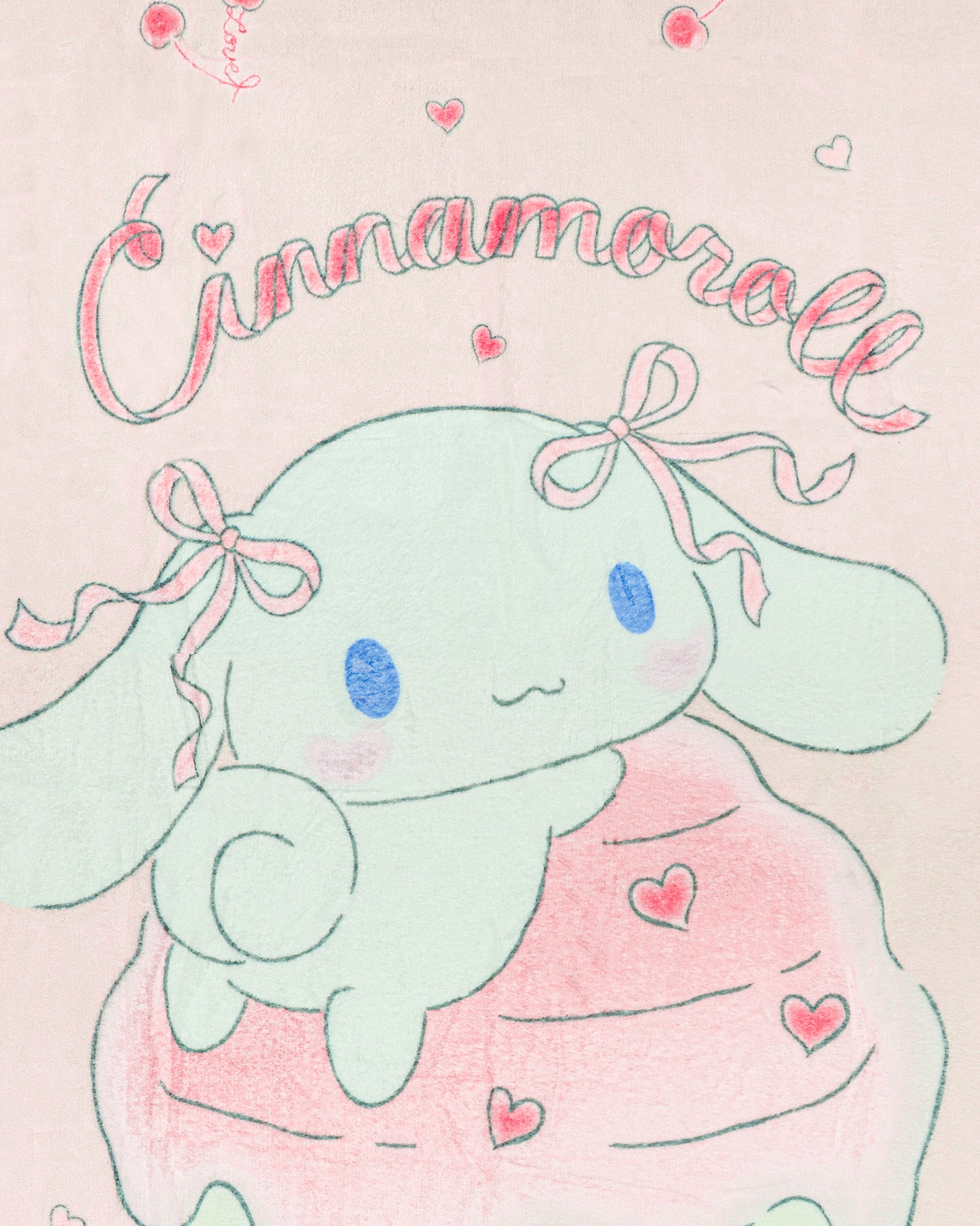 Sanrio Hello Kitty And Friends Throw Blanket Cinnamoroll Cupcake Hearts 46"X60"