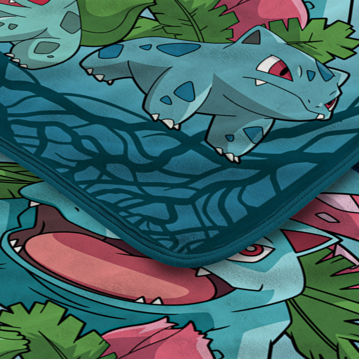 Pokemon Bulbasaur Evolutions Throw Blanket 46" x 60" Soft Fleece Throw Blanket