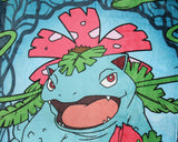 Pokemon Bulbasaur Evolutions Throw Blanket 46" x 60" Soft Fleece Throw Blanket