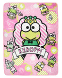 Sanrio Hello Kitty Friends Keroppi Throw Blanket 46" x 60" Soft Fleece Throw Blanket
