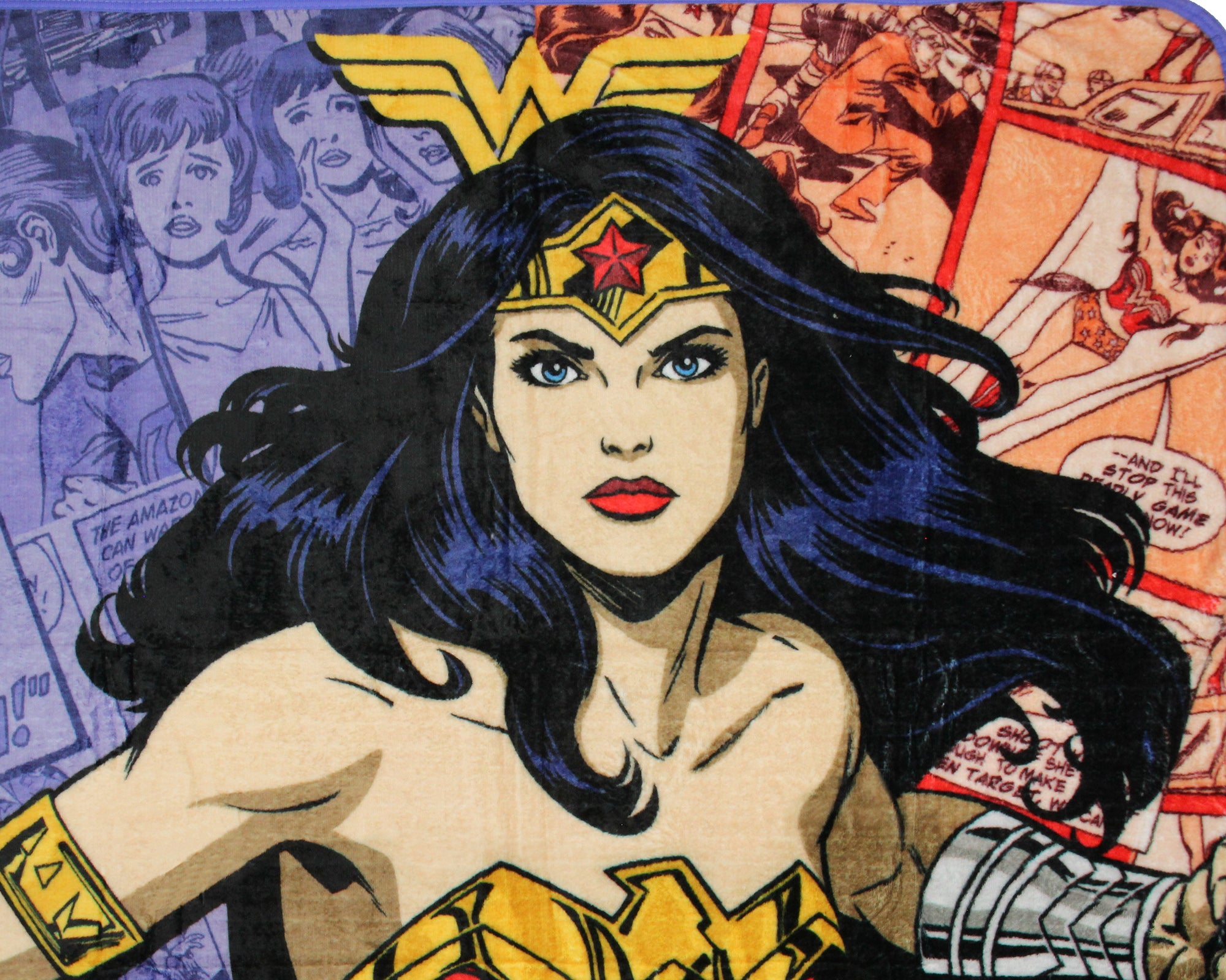 DC Comics Wonder Woman Action Comic Pages 46"x60" Fleece Throw Blanket