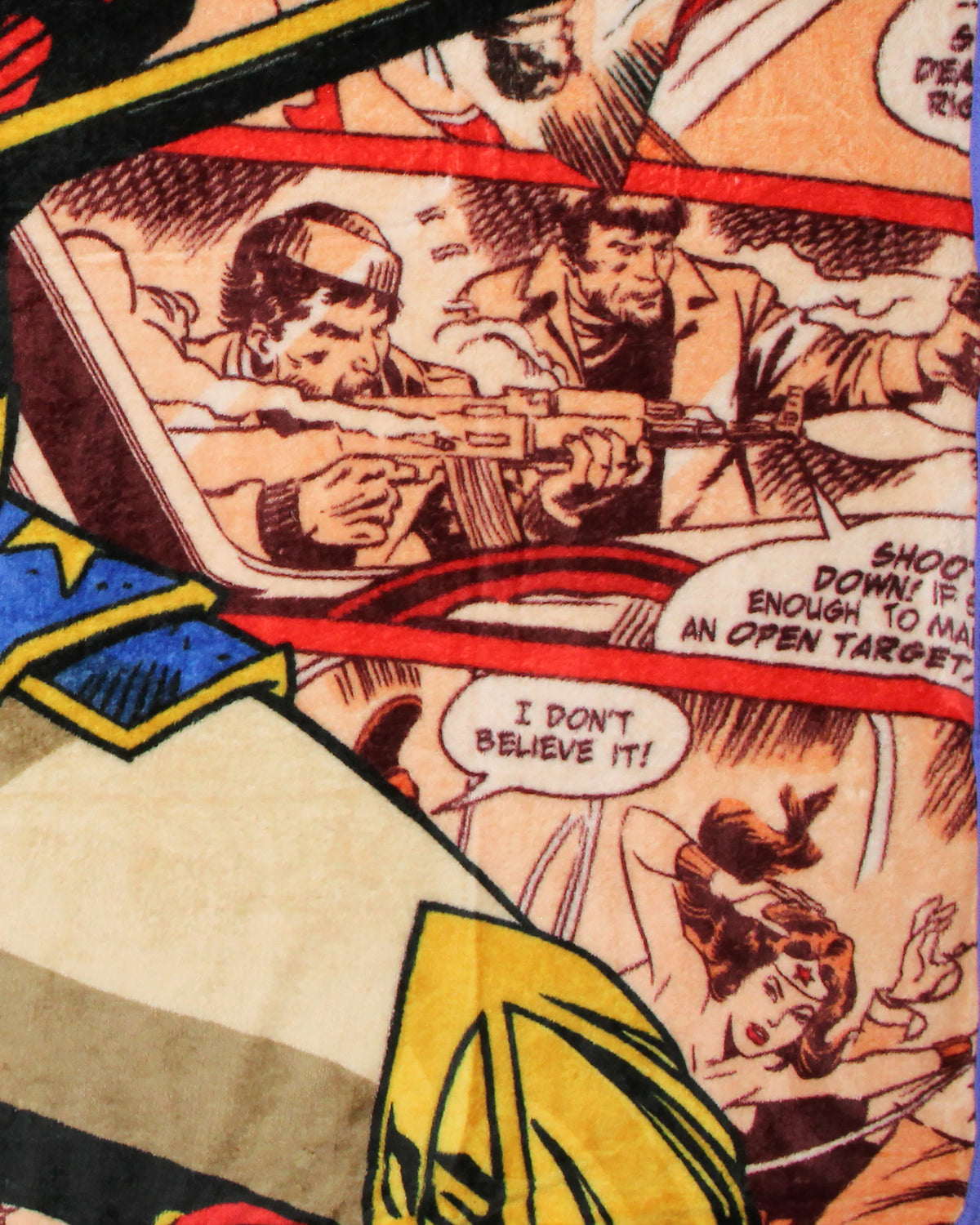 DC Comics Wonder Woman Action Comic Pages 46"x60" Fleece Throw Blanket