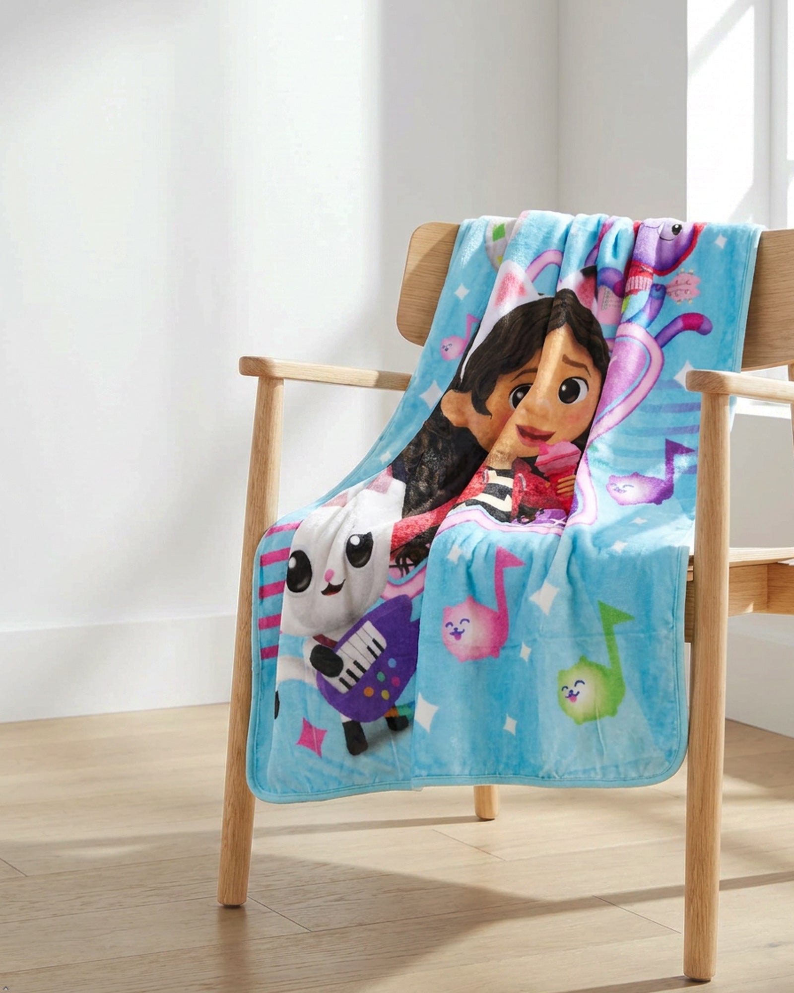 Gabby's Dollhouse Gabby Cats Concert 46"x60" Cute Soft Fleece Throw Blanket