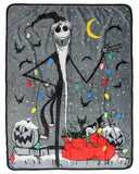 Nightmare Before Christmas Sandy Claus Jack 46"x60" Fleece Throw Blanket