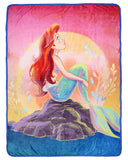 Disney The Little Mermaid Ariel Sunset Dreams Princess Throw Blanket 46" x 60"