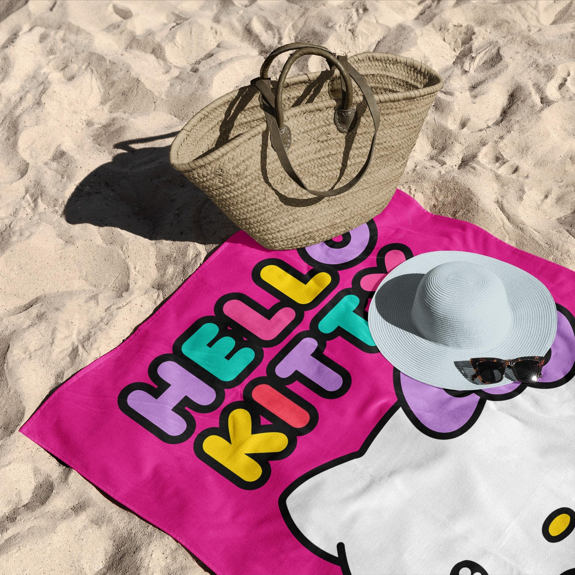 Sanrio Hello Kitty Towel Beach Pool Swim Merch Hello Beach Day 30"x60"