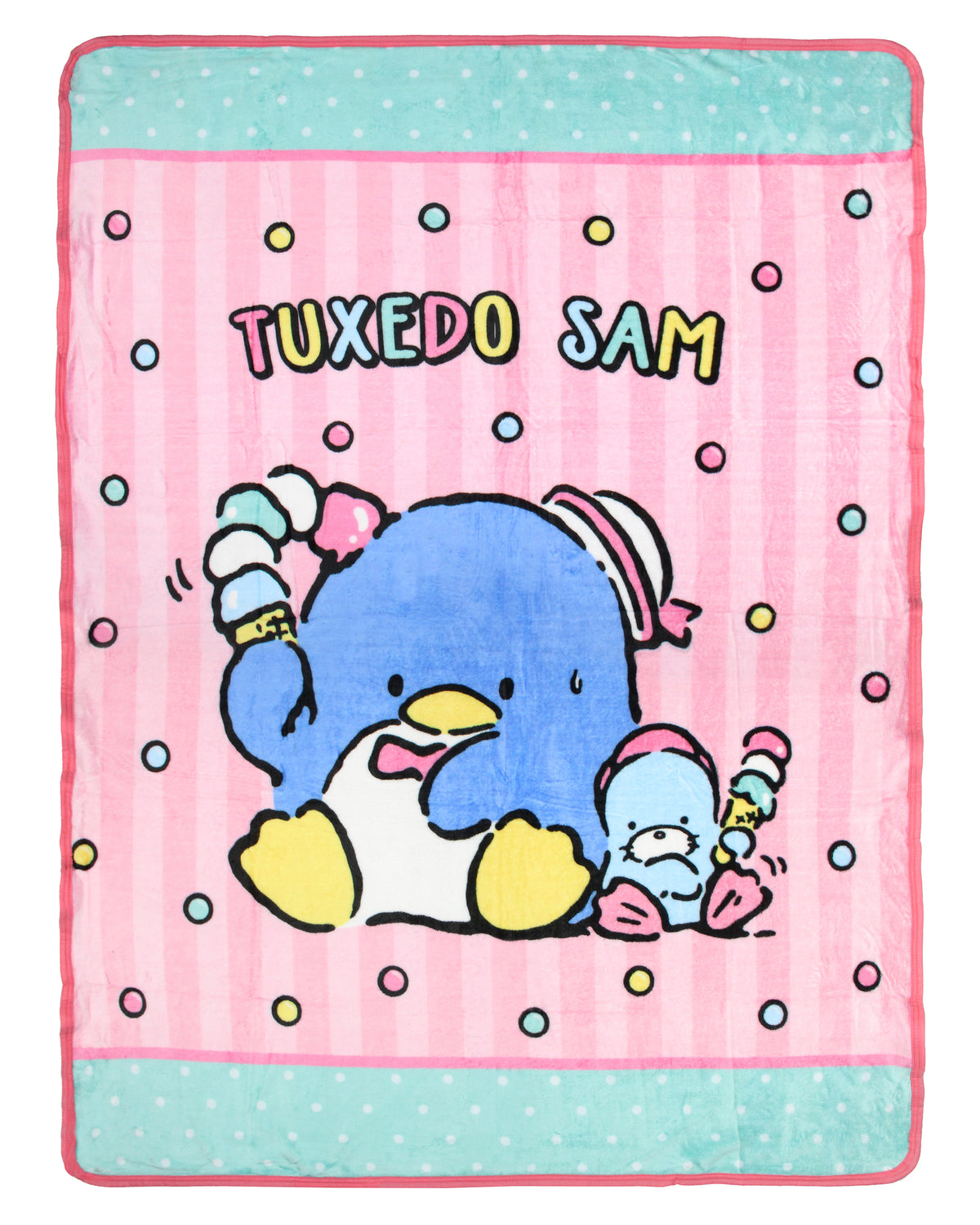 Sanrio Hello Kitty and Friends Tuxedo Sam and Chip 46"x60" Soft Fleece Throw Blanket