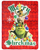 Shrek Merry Shrekmas Trio Throw Blanket 46" x 60" Soft Fleece Throw Blanket