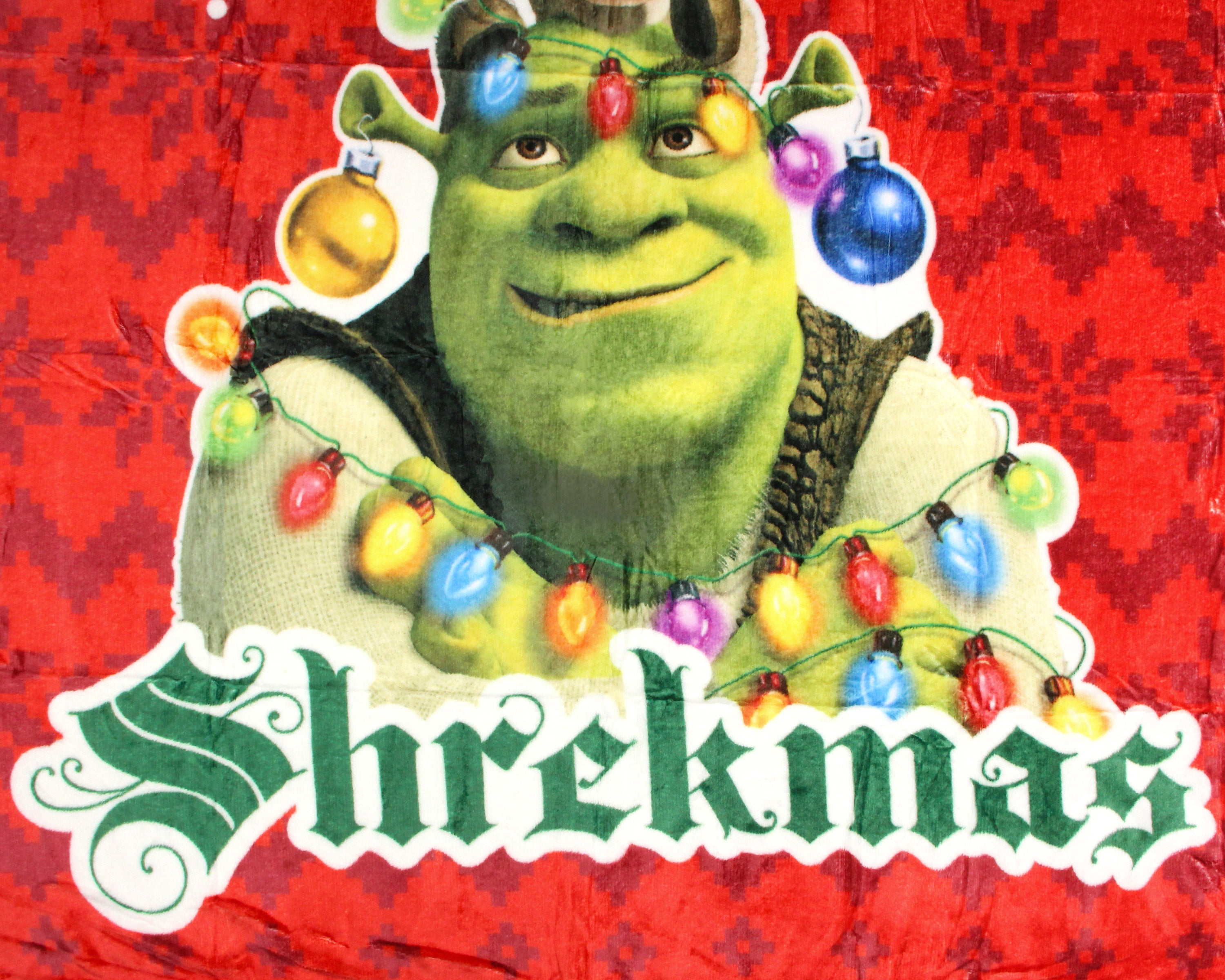Shrek Merry Shrekmas Trio Throw Blanket 46" x 60" Soft Fleece Throw Blanket