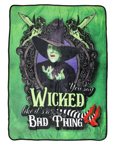 Wizard of Oz Wicked Witch Throw Blanket 46" x 60" Soft Fleece Throw Blanket