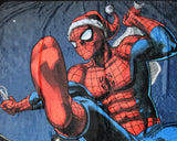 Marvel Comics Spider-Man Christmas Spidey Santa 46"x60" Fleece Throw Blanket