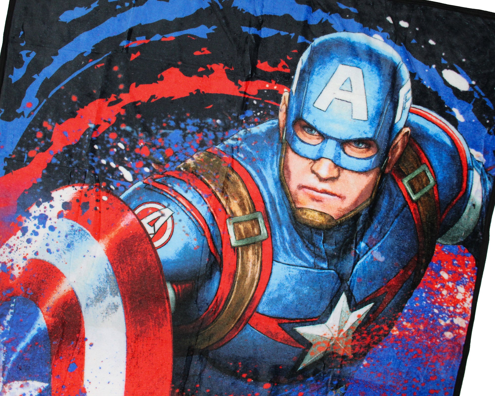 Marvel Comics Captain America Shield Avengers 46"x60" Fleece Throw Blanket