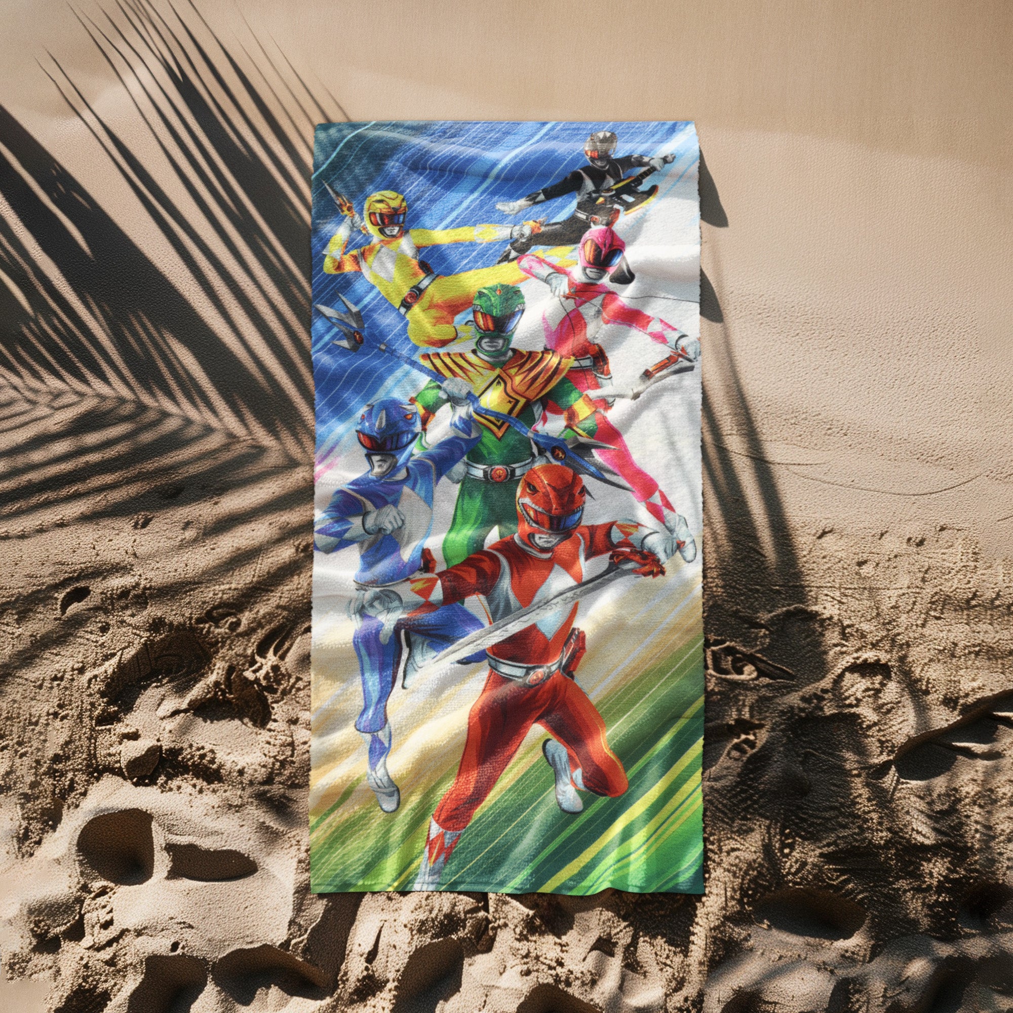 Power Rangers Beach Towel Mighty Morphin In Action 30"x60"