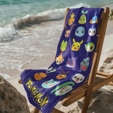 Pokemon Beach Towel Generations Pikachu Eevee Charmander 30"x60"