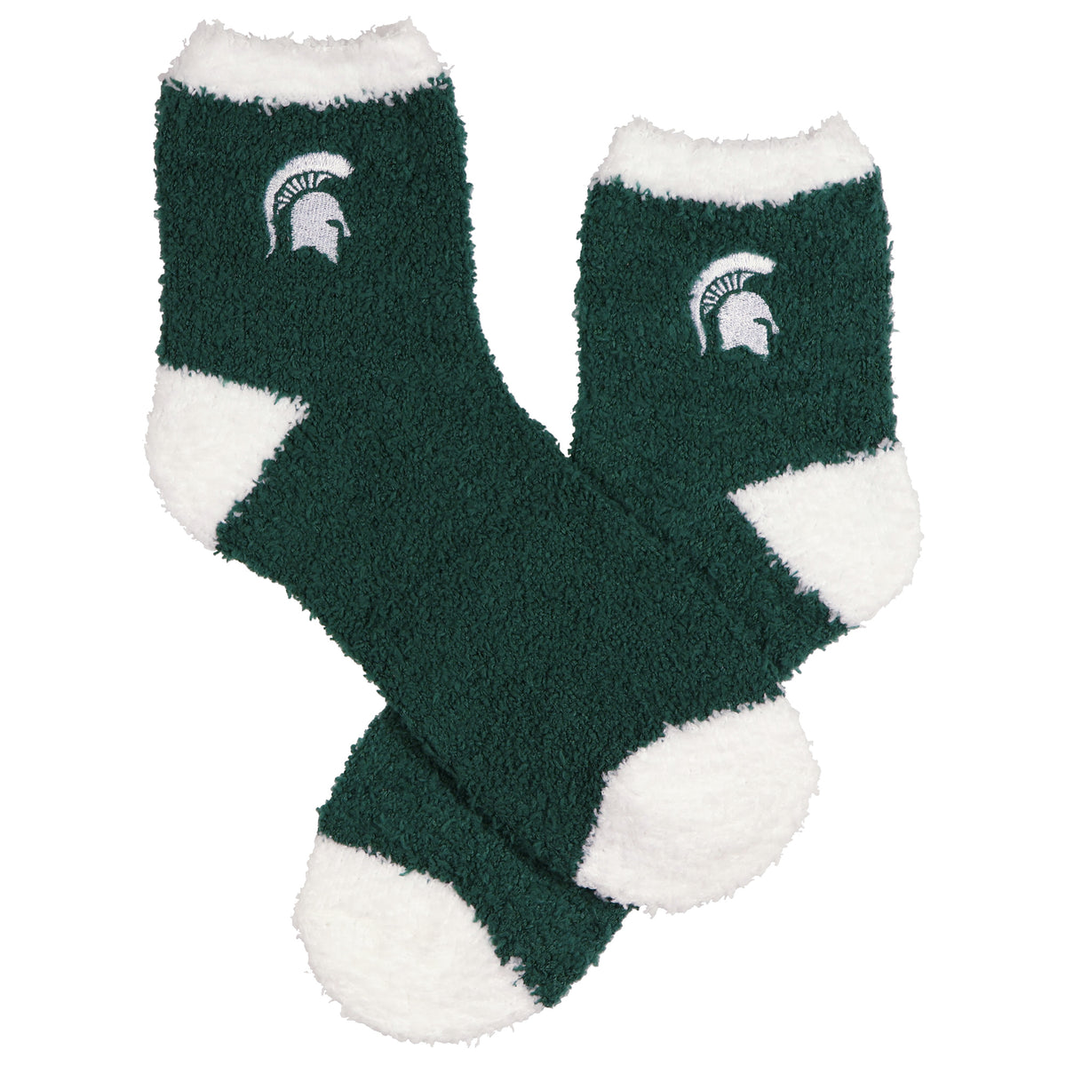 University Collegiate Socks Logo Design Adult Fuzzy Quarter Crew Sock