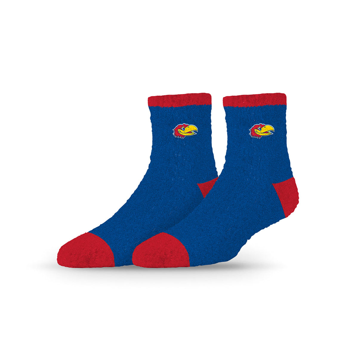 University Collegiate Socks Logo Design Adult Fuzzy Quarter Crew Sock