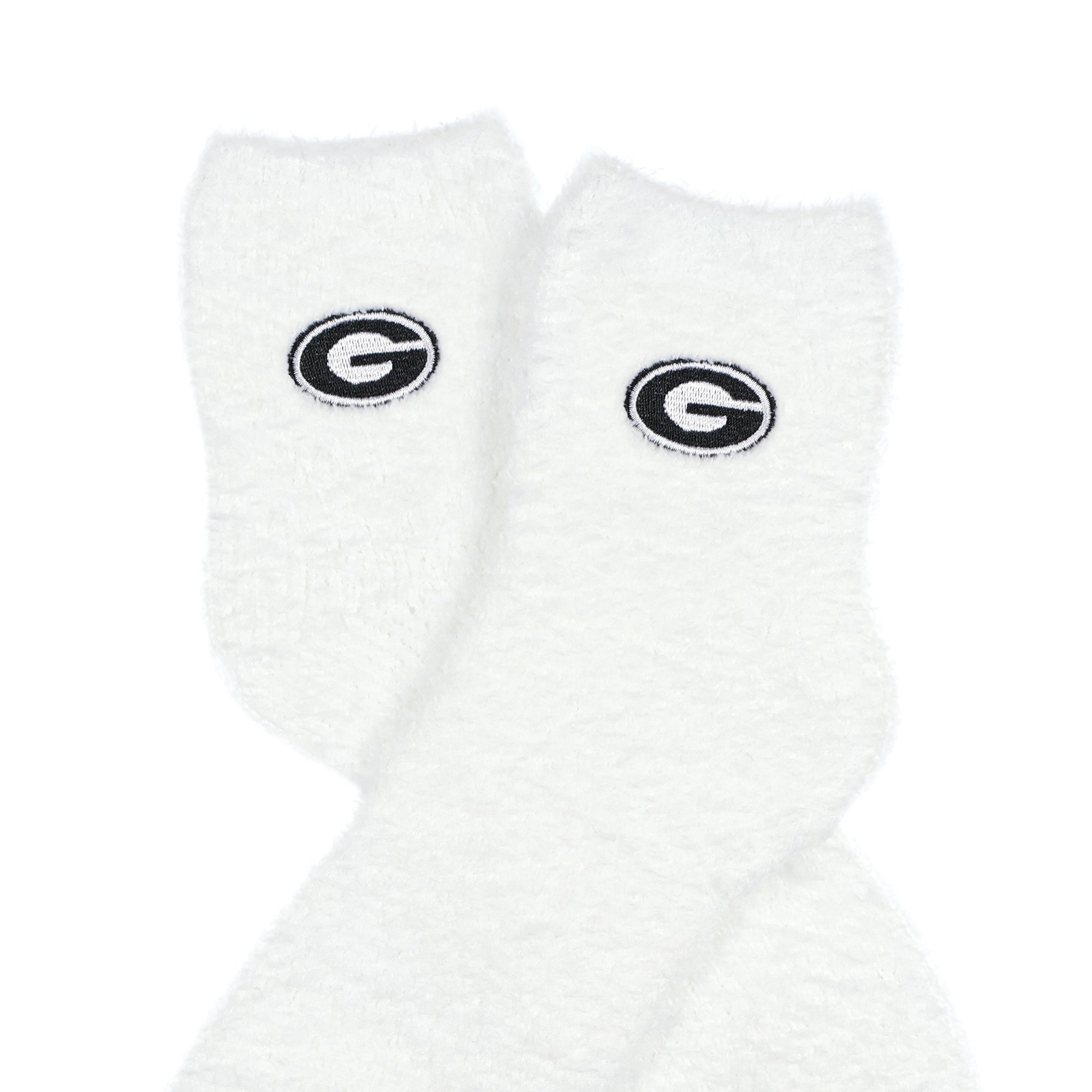 University Collegiate Socks Logo Design Adult Fuzzy Quarter Crew Sock
