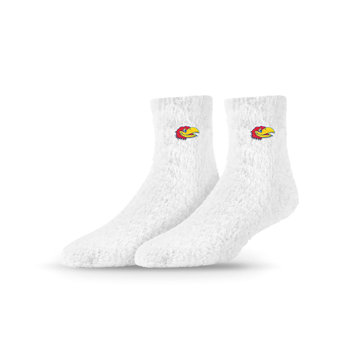 University Collegiate Socks Logo Design Adult Fuzzy Quarter Crew Sock