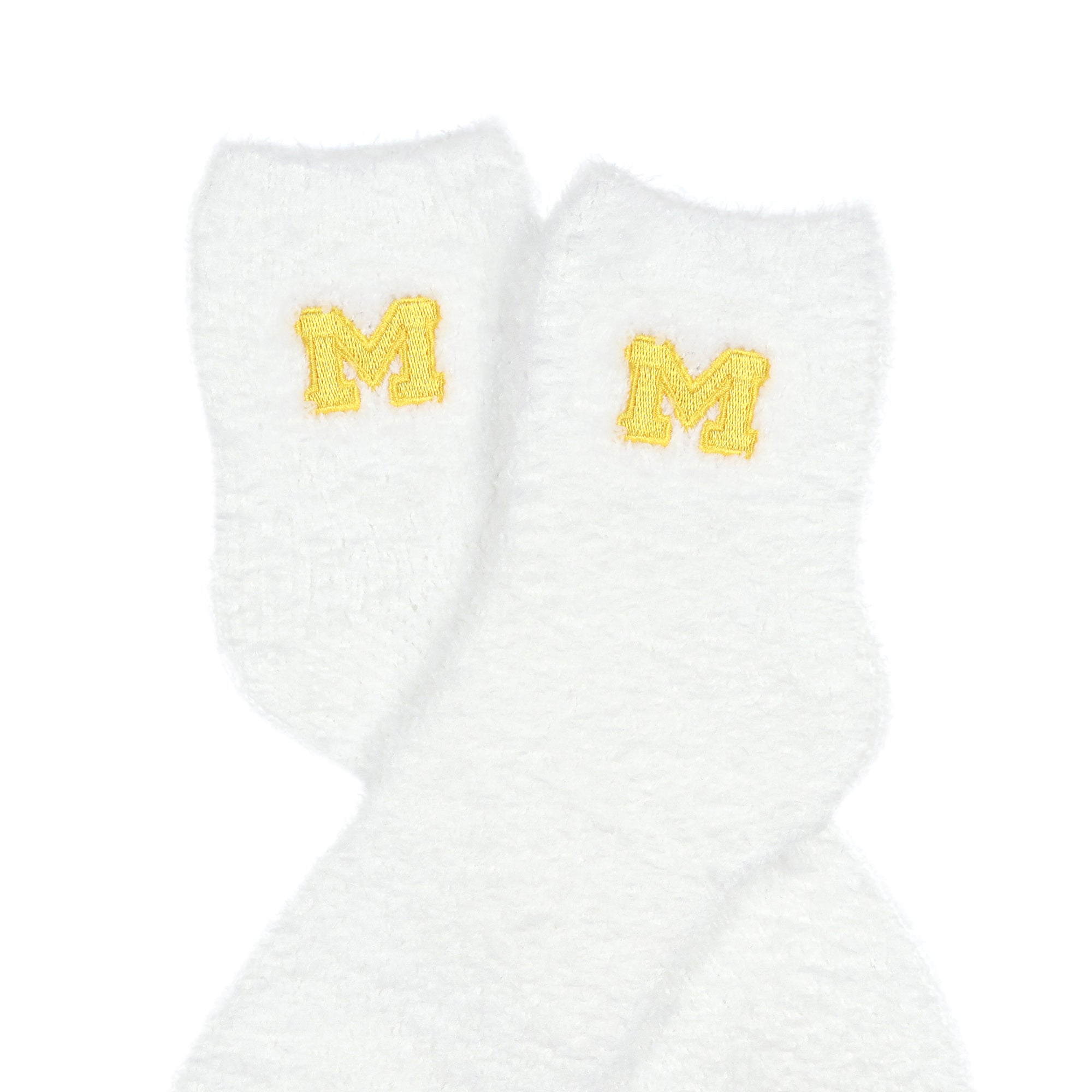 University Collegiate Socks Logo Design Adult Fuzzy Quarter Crew Sock