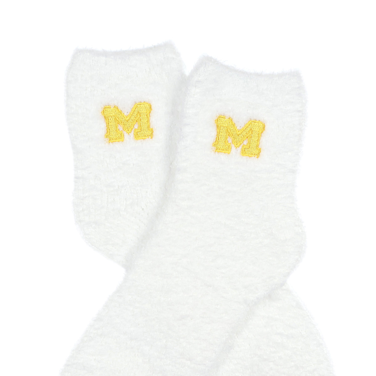 University Collegiate Socks Logo Design Adult Fuzzy Quarter Crew Sock