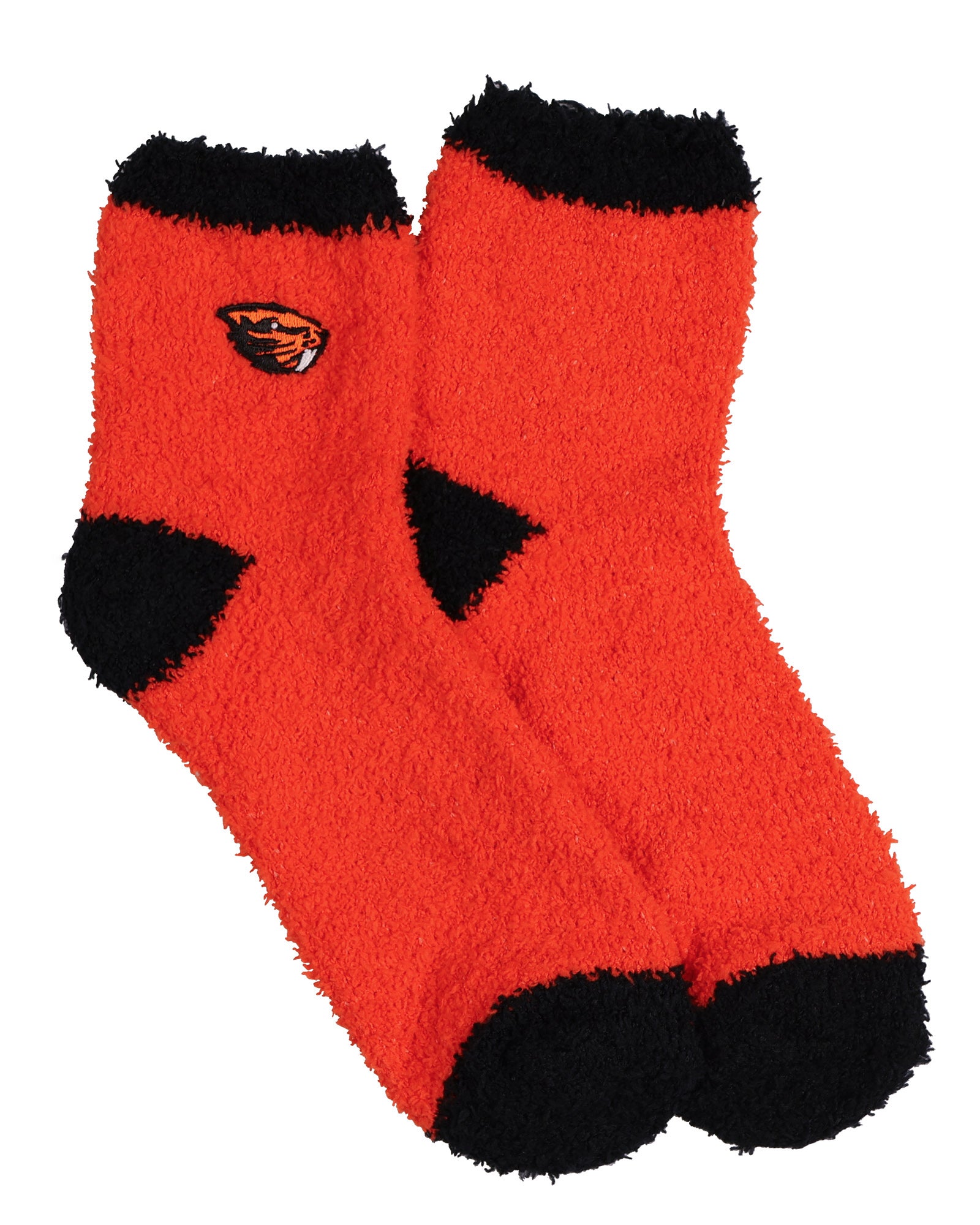 University Collegiate Socks Logo Design Adult Fuzzy Quarter Crew Sock