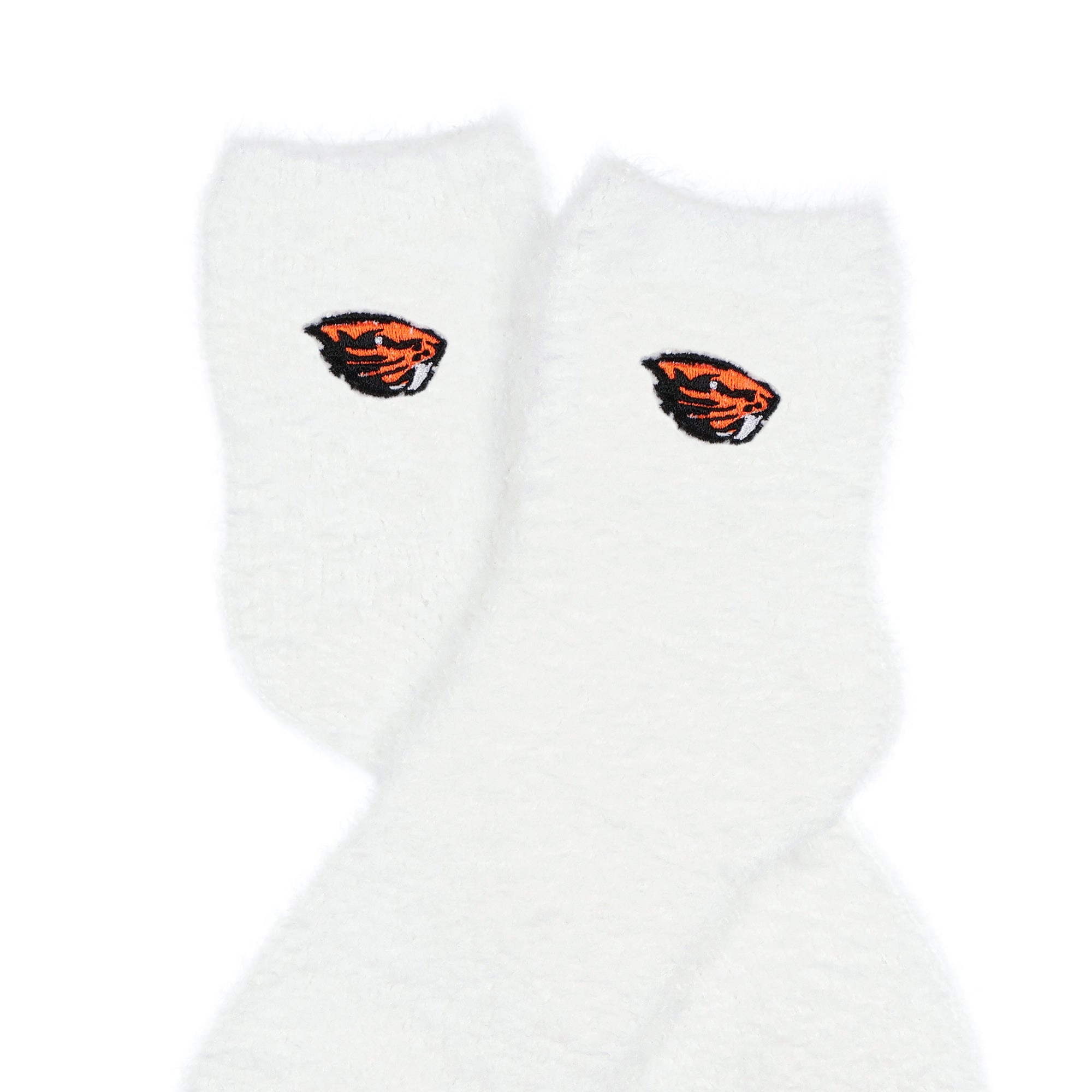 University Collegiate Socks Logo Design Adult Fuzzy Quarter Crew Sock